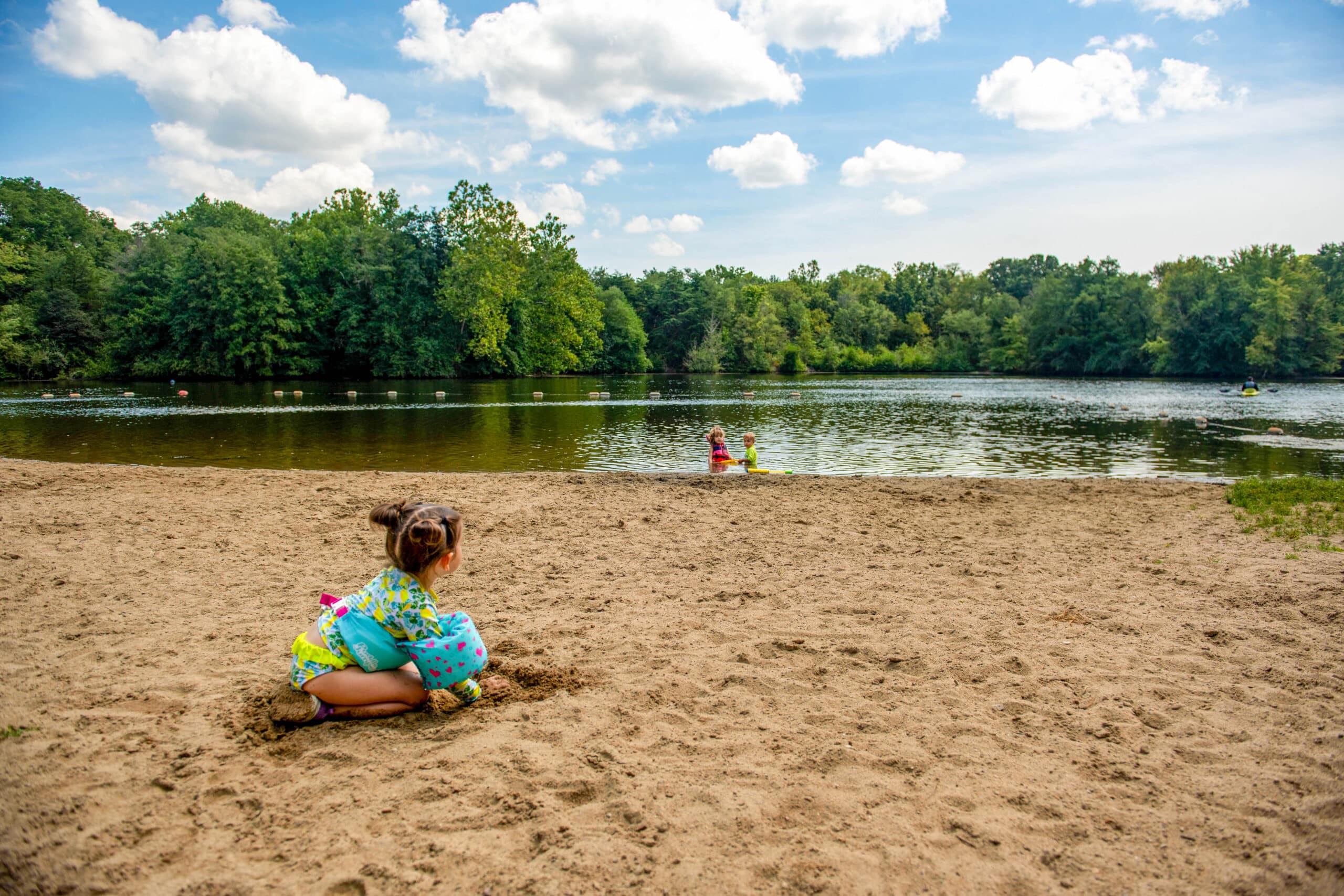 Finger Lakes, Summer, Swimming, Girl on Beach