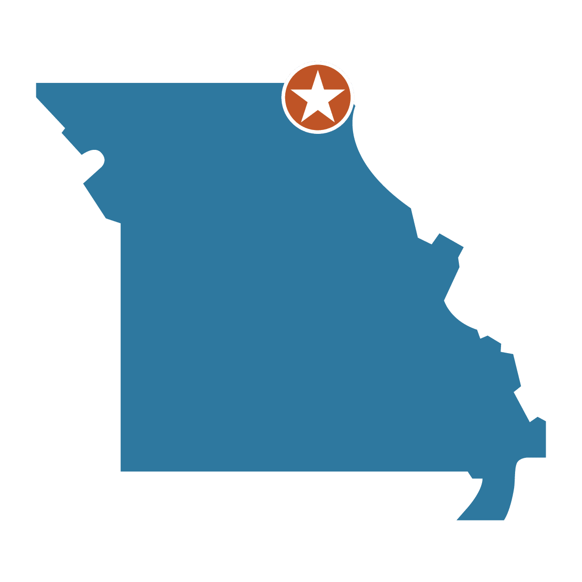 Battle of Athens State Historic Site locator map