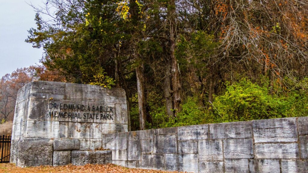 Dr. Edmund A. Babler Memorial, Fall, Structure, Rock Entrance Dr. Edmund A. Babler Memorial, Fall, Structure, Rock Entrance