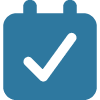 Event icon, teal