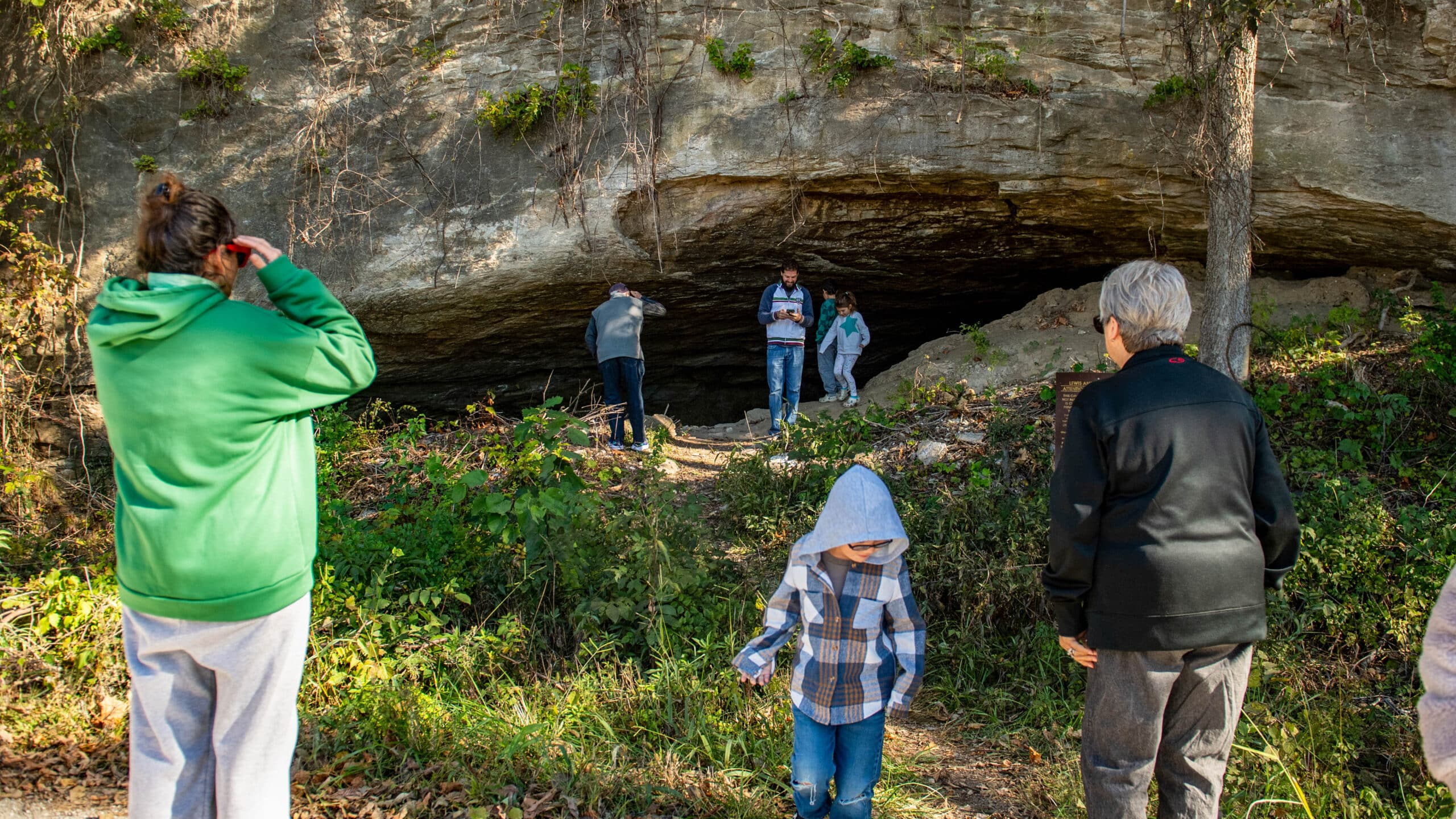 Katy Trail, Fall, Tram View, Group and Cave