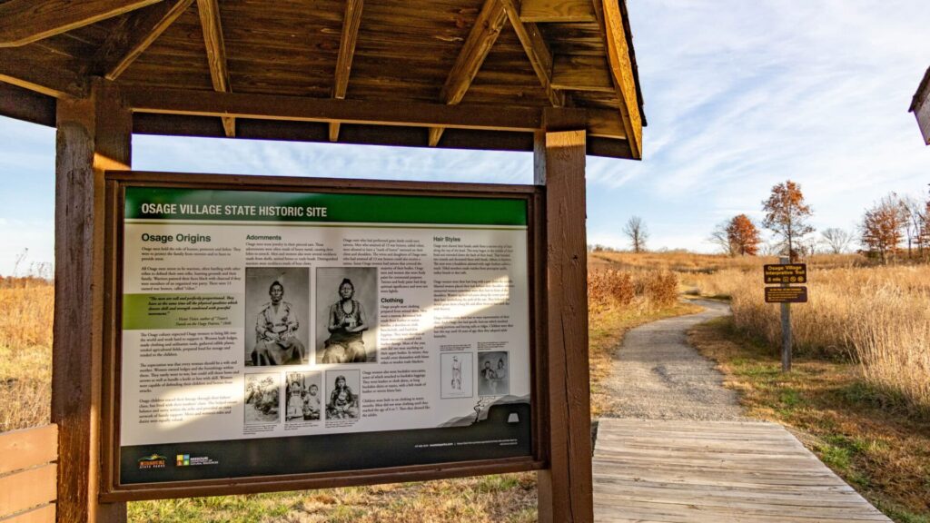 Osage Village, Fall, Structure, Informational Kiosk 2 Osage Village, Fall, Structure, Informational Kiosk